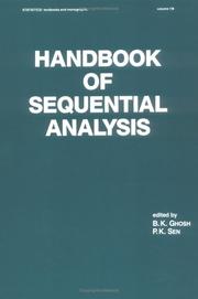 Cover of: Handbook of sequential analysis by edited by B.K. Ghosh, P.K. Sen.