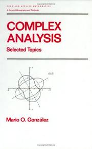 Cover of: Complex Analysis (Pure and Applied Mathematics)