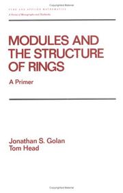 Cover of: Modules and the structure of rings: a primer