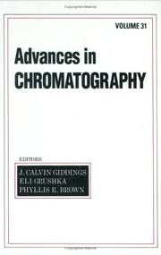 Cover of: Advances in Chromatography, Vol. 31 (Advances in Chromatography)
