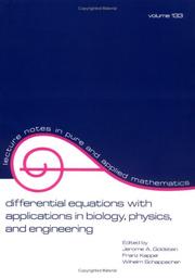 Cover of: Differential equations with applications in biology, physics, and engineering