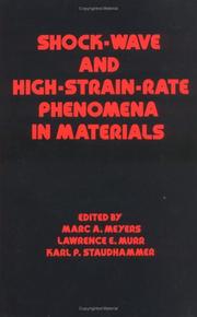 Cover of: Shock waves and high-strain-rate phenomena in materials by edited by Marc A. Meyers, Lawrence E. Murr, Karl P. Staudhammer.