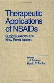 Cover of: Therapeutic applications of NSAIDs by edited by J.P. Famaey, Harold E. Paulus.