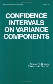 Cover of: Confidence intervals on variance components by Richard K. Burdick