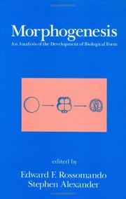 Cover of: Morphogenesis by edited by Edward F. Rossomando, Stephen Alexander.