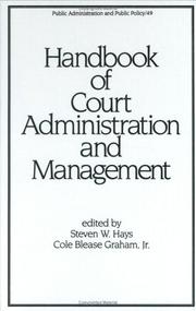 Cover of: Handbook of court administration and management