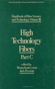 Cover of: Handbook of Fiber Science and Technology (International Fiber Science and Technology, No 12)
