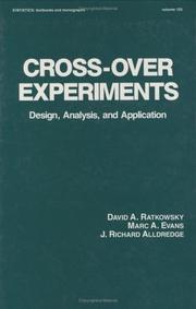 Cross-over experiments by David A. Ratkowsky, J. Richard Alldredge