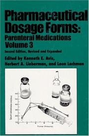 Cover of: Pharmaceutical dosage forms: parenteral medications