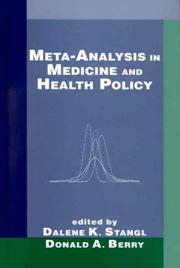 Meta-analysis in medicine and health policy