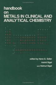 Cover of: Handbook on metals in clinical and analytical chemistry