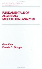 Cover of: Fundamentals of algebraic microlocal analysis