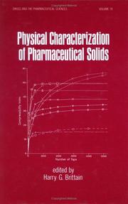 Cover of: Physical characterization of pharmaceutical solids by edited by Harry G. Brittain.