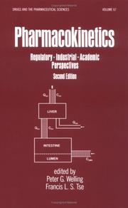 Cover of: Pharmacokinetics by edited by Peter G. Welling, Francis L.S. Tse.