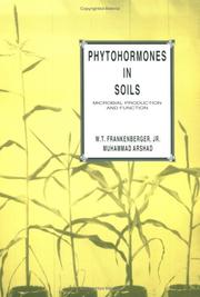 Cover of: Phytohormones in soils: microbial production and function