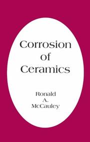 Cover of: Corrosion of ceramics