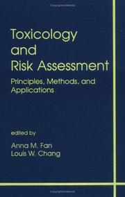 Cover of: Toxicology and risk assessment: principles, methods, and applications