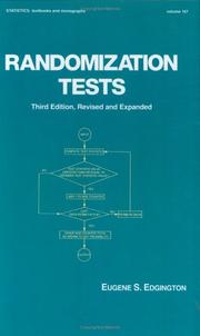 Randomization tests by Eugene S. Edgington, Eugene Edgington, Patrick Onghena