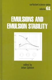 Cover of: Emulsions and emulsion stability