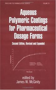 Cover of: Aqueous polymeric coatings for pharmaceutical dosage forms