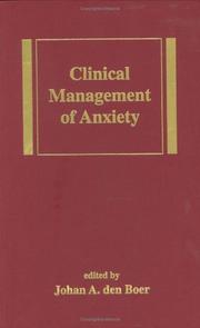 Cover of: Clinical Management of Anxiety (Medical Psychiatry, 5)