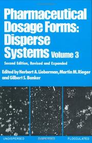 Cover of: Pharmaceutical Dosage Forms: Disperse Systems, Volume 3