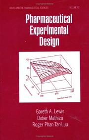 Cover of: Pharmaceutical experimental design