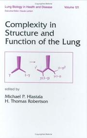 Cover of: Complexity in structure and function of the lung