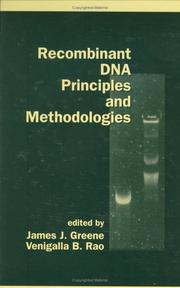 Cover of: Recombinant DNA principles and methodologies