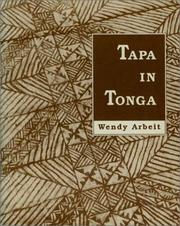 Cover of: Tapa in Tonga by Wendy Arbeit