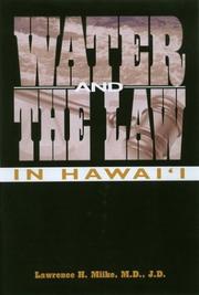 Cover of: Water and the law in Hawaiì