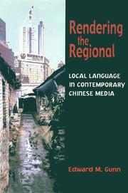 Cover of: Rendering the regional by Edward M. Gunn