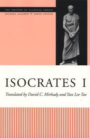 Cover of: Isocrates I (The Oratory of Classical Greece, vol. 4; Michael