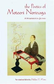 Cover of: The Poetics of Motoori Norinaga by Michael F. Marra
