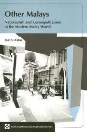 Cover of: Other Malays: Nationalism and Cosmopolitanism in the Modern Malay World (Southeast Asia Publications Series)