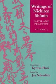 Cover of: Writings of Nichiren Shonin by 
