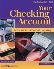 Cover of: Your Checking Account: Lessons in Personal Banking