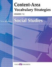 Cover of: Content-area Vocabulary Strategies For Social Studies by Walch, Walch