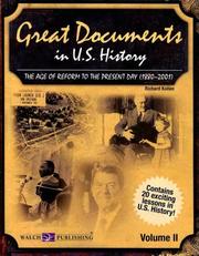 Cover of: Great Documents in U.s. History: The Age of Reform to the Present Day (1880-2001)