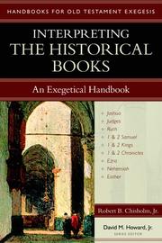 Cover of: Interpreting the Historical Books by Robert B. Chisholm