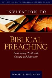 Cover of: Invitation to Biblical Preaching