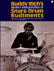 Cover of: Buddy Rich's Modern Interpretation of Snare Drum Rudiments (Drums)