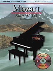 Cover of: Mozart: Sonata K. 545 (The Concert Performer Series)