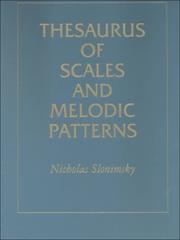 Thesaurus of scales and melodic patterns by Nicolas Slonimsky