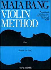 Cover of: Maia Bang Violin Method, Part I