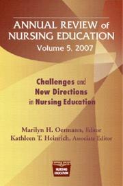 Cover of: Annual Review of Nursing Education: Challenges And New Directions in Nursing Education (Annual Review of Nursing Education)