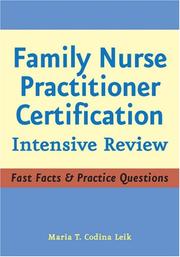 Cover of: Family Nurse Practitioner Certification, Intensive Review