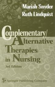 Cover of: Complementary/alternative therapies in nursing