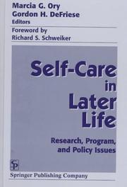 Cover of: Self-care in later life: research, program, and policy issues