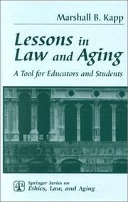 Cover of: Lessons in Law and Aging: A Tool for Educators and Students (Springer Series on Ethics, Law, and Aging)
